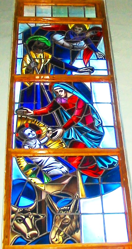 The Nativity window in Fatima church