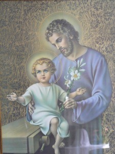 another treasure : the picture of patron saint St. Joseph with infant Jesus