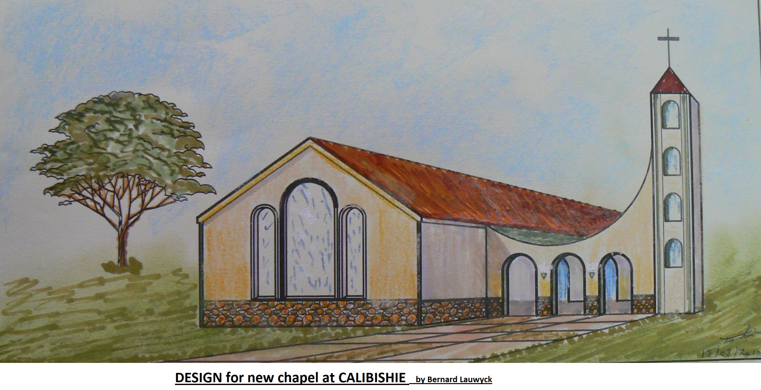 Calibishie design for new chapel in Calibishie Aug 2010